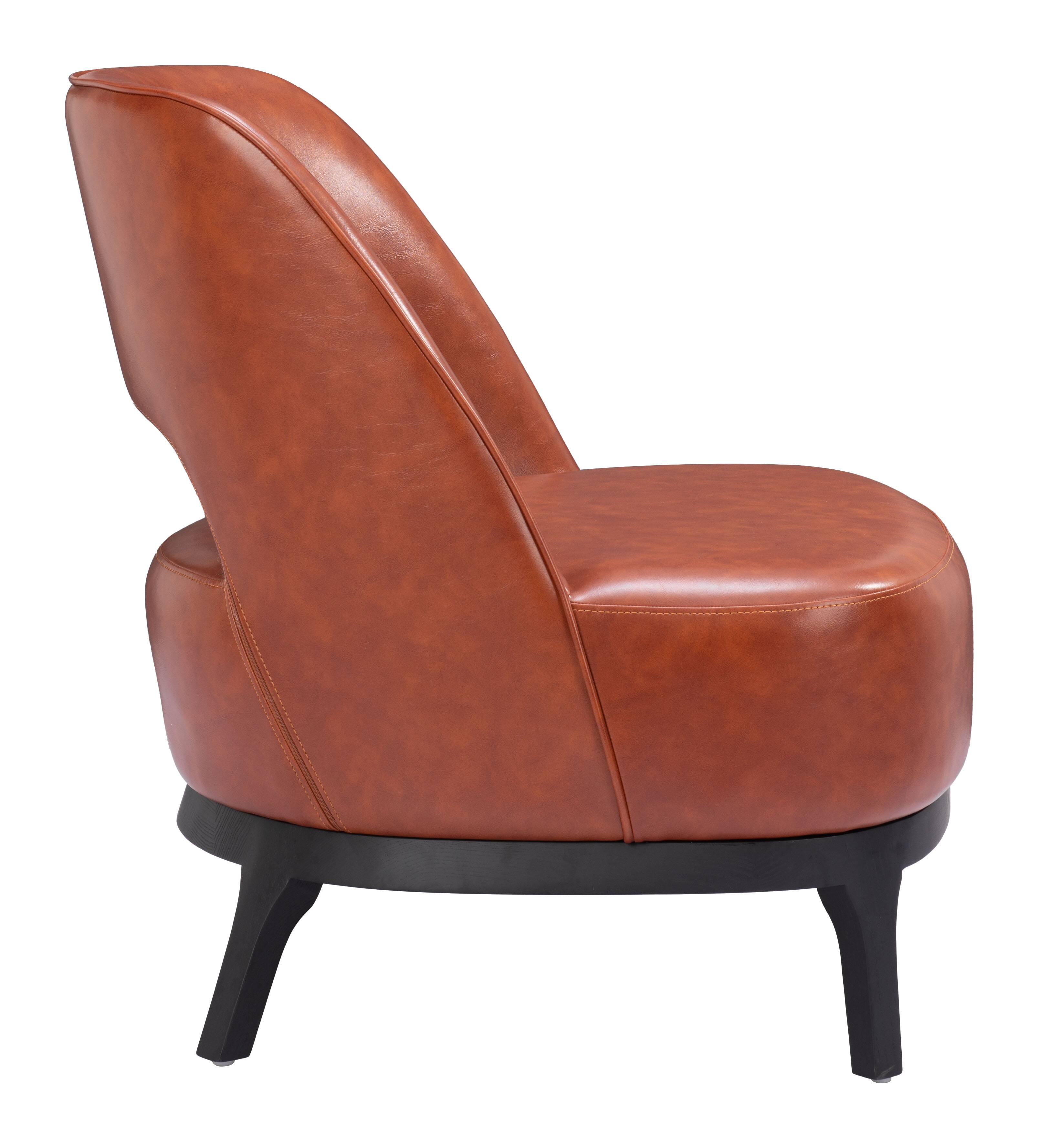 Back. Hivvago - Mistley Accent Chair Brown - Brown.