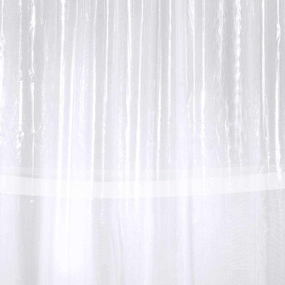Left. RT Designers Collection - RT Designers Collection Home 3 Gauge Peva Stylish Shower Curtain Liner 70" x 72" Frosted - Frosted.
