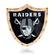 Front. Imperial - Las Vegas Raiders Logo Lighted Recycled Metal Sign - White.