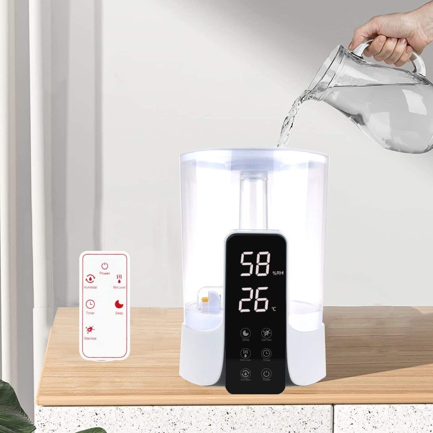 VIVZONE - 1.5-Gallon Ultrasonic Humidifier - White, Black