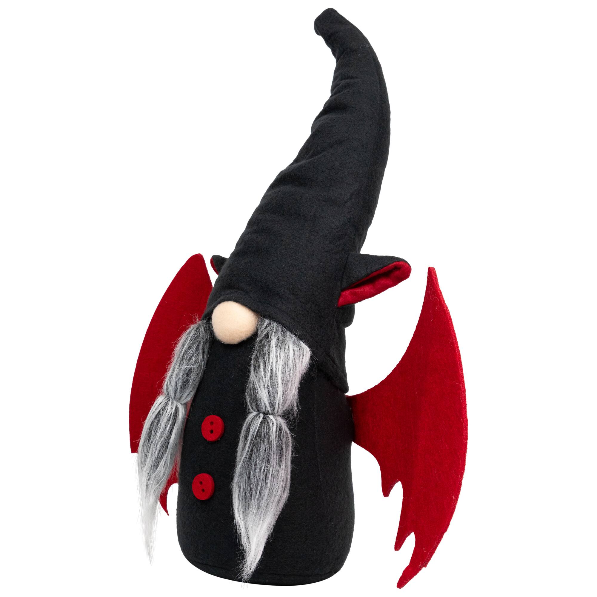 Alt View 3. Northlight - Bat Girl Gnome with Pigtails and Wings Halloween Figure - 17" - Black.
