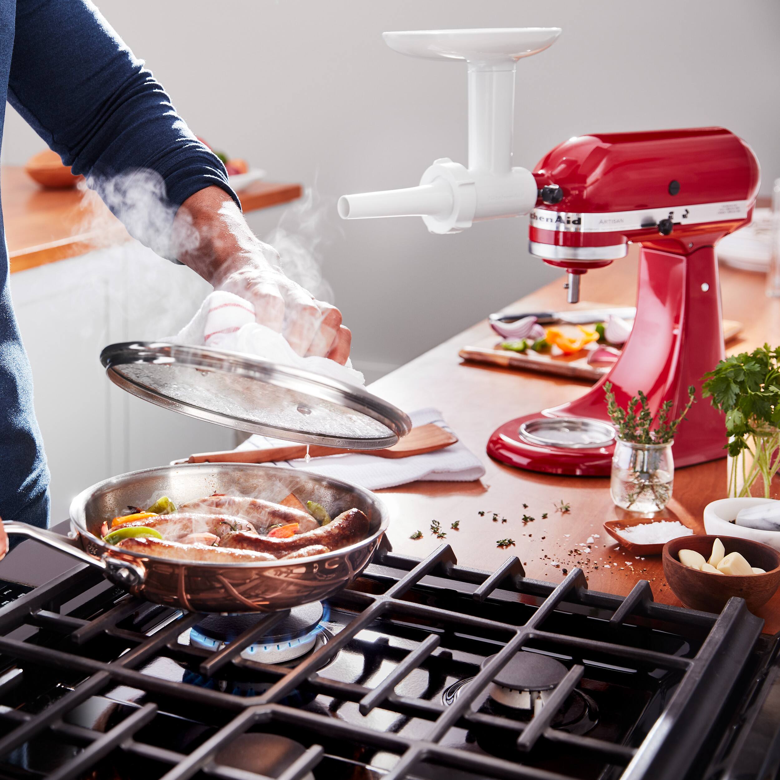 Alt View 1. KitchenAid - Sausage Stuffer Kit - KSMSSA - White.