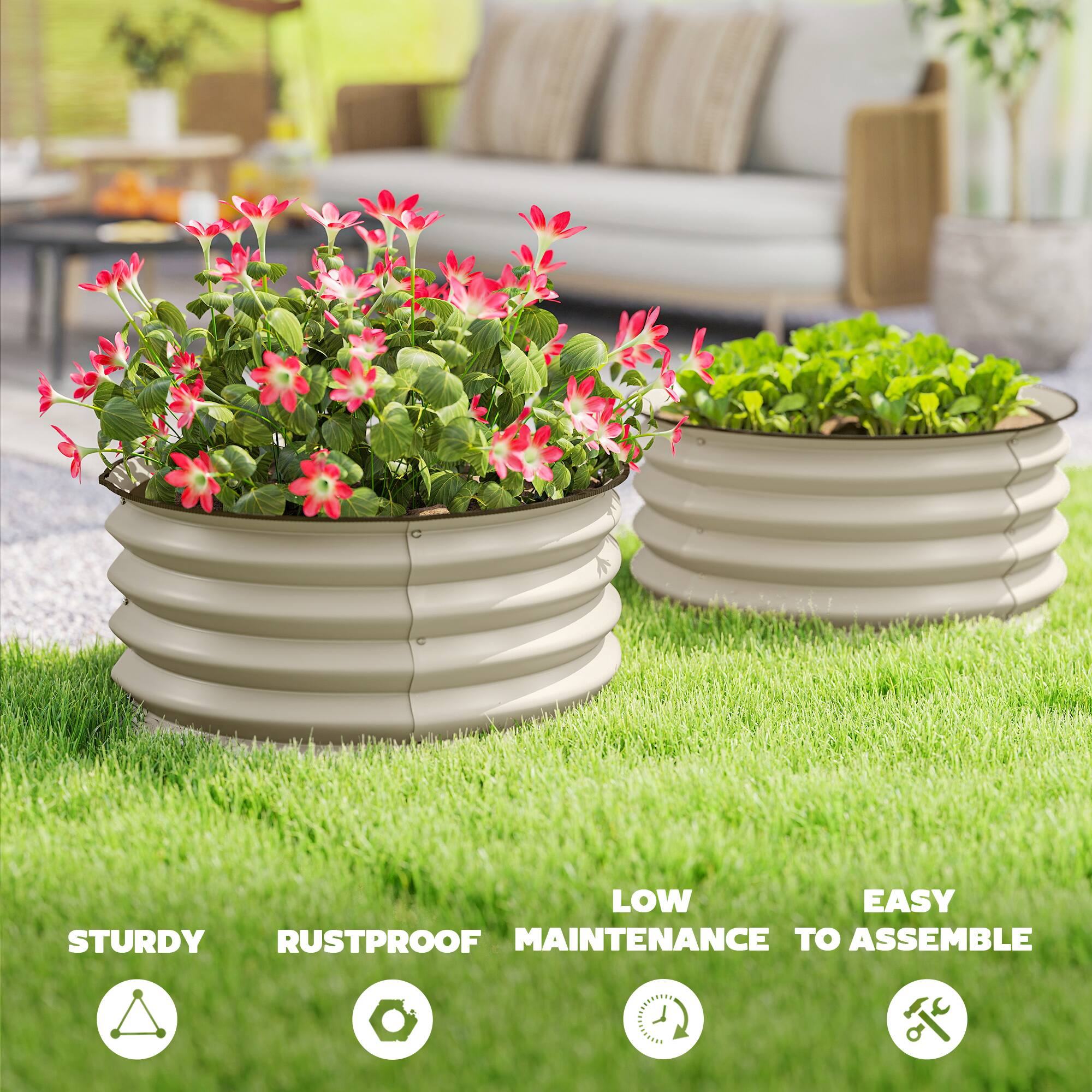 LOW EASY STURDY RUSTPROOF MAINTENANCE TO ASSEMBLE