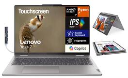 Lenovo - Yoga 7 2-in-1 Laptop 16.0 WUXGA (AMD Ryzen 7 8840HS, 16GB LPDDR5X, Win 11 Pro) w/USB Hub - Arctic Grey