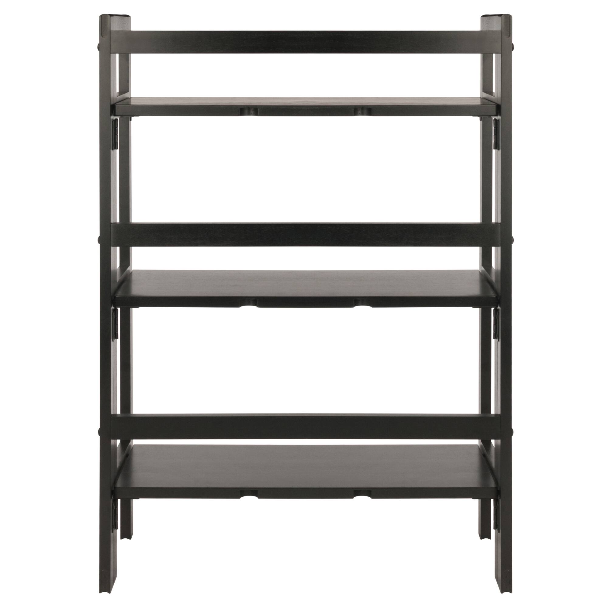 Alt View 6. Winsome Wood - Terry 3-Tier Foldable Shelf, Stackable - Black.