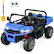 Front. Costway - Costway 24V Ride on Dump Truck Electric 2-Seater Kids UTV w/Dump Bed & Bight Lights and Remote Control - Blue.
