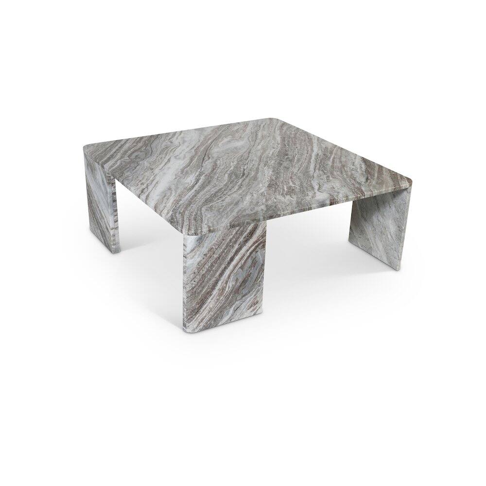 Front. Meridian Furniture - Livorno Brown / Light Grey Coffee Table - Brown.