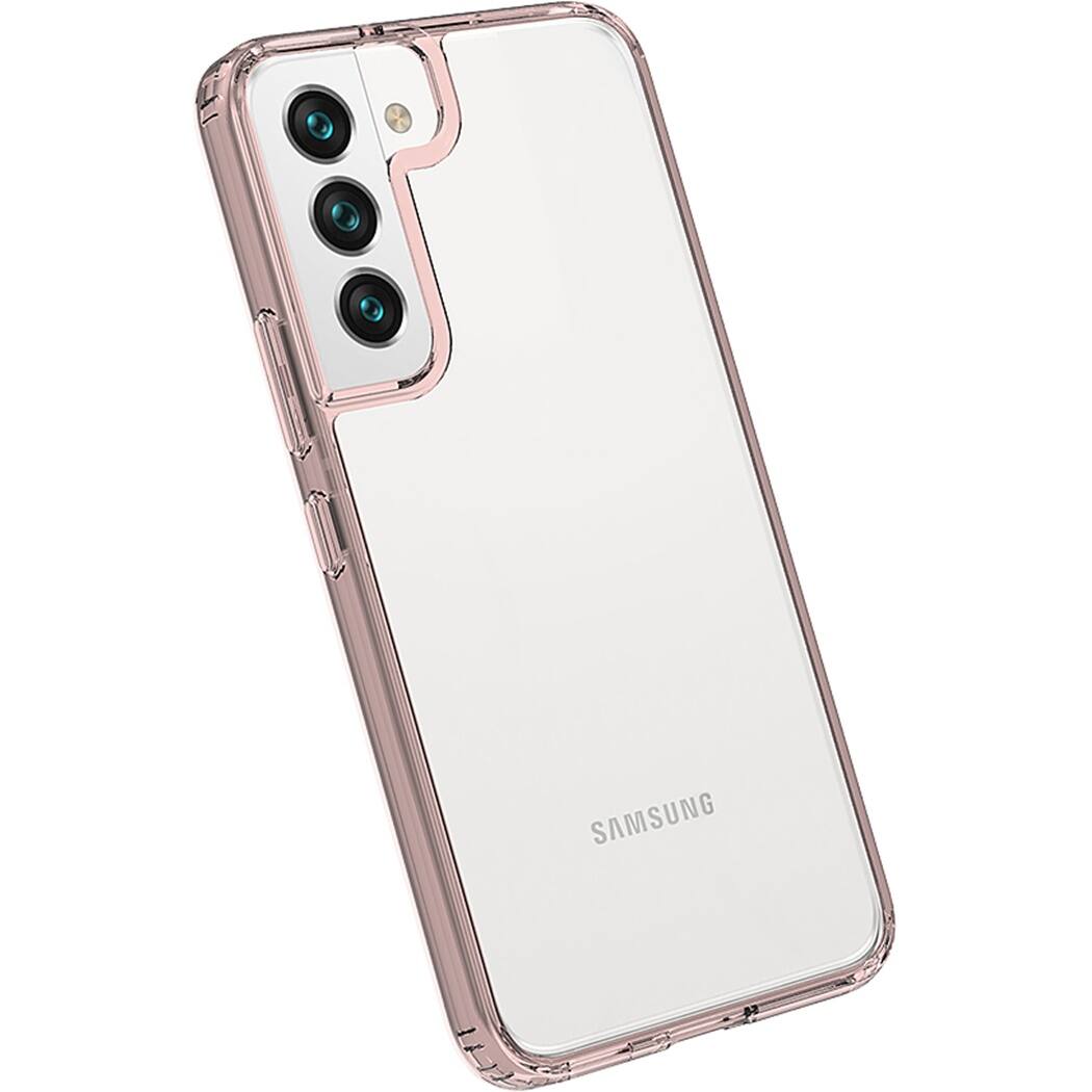 Alt View 11. SaharaCase - Hybrid-Flex Hard Shell Case for Samsung Galaxy S22+ - Clear/Rose Gold.
