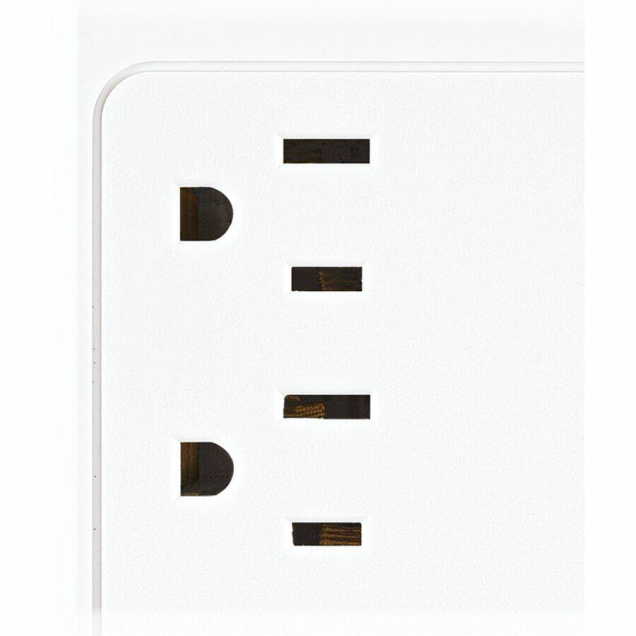Alt View 4. CyberPower - Surge Protector CSP806UC18W - White.