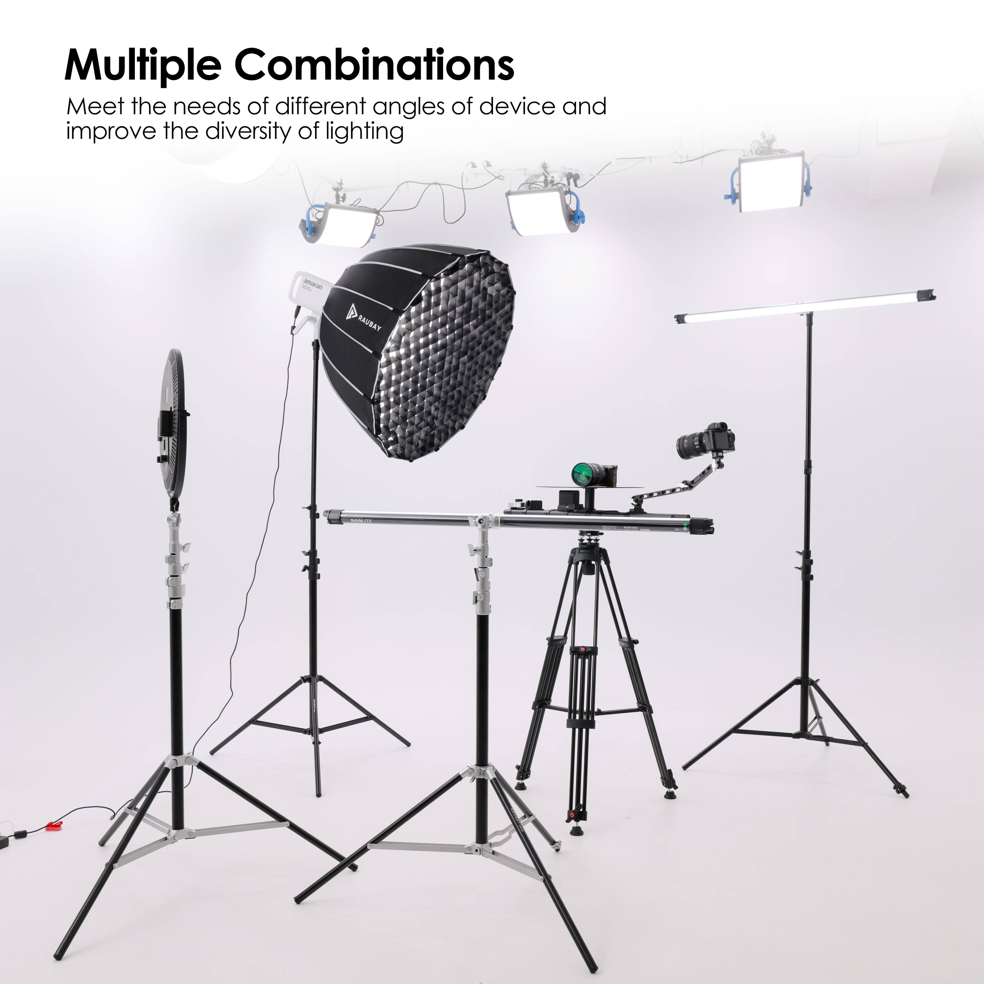 Multiple Combinations  
Meet the needs of different angles of device and improve the diversity of lighting