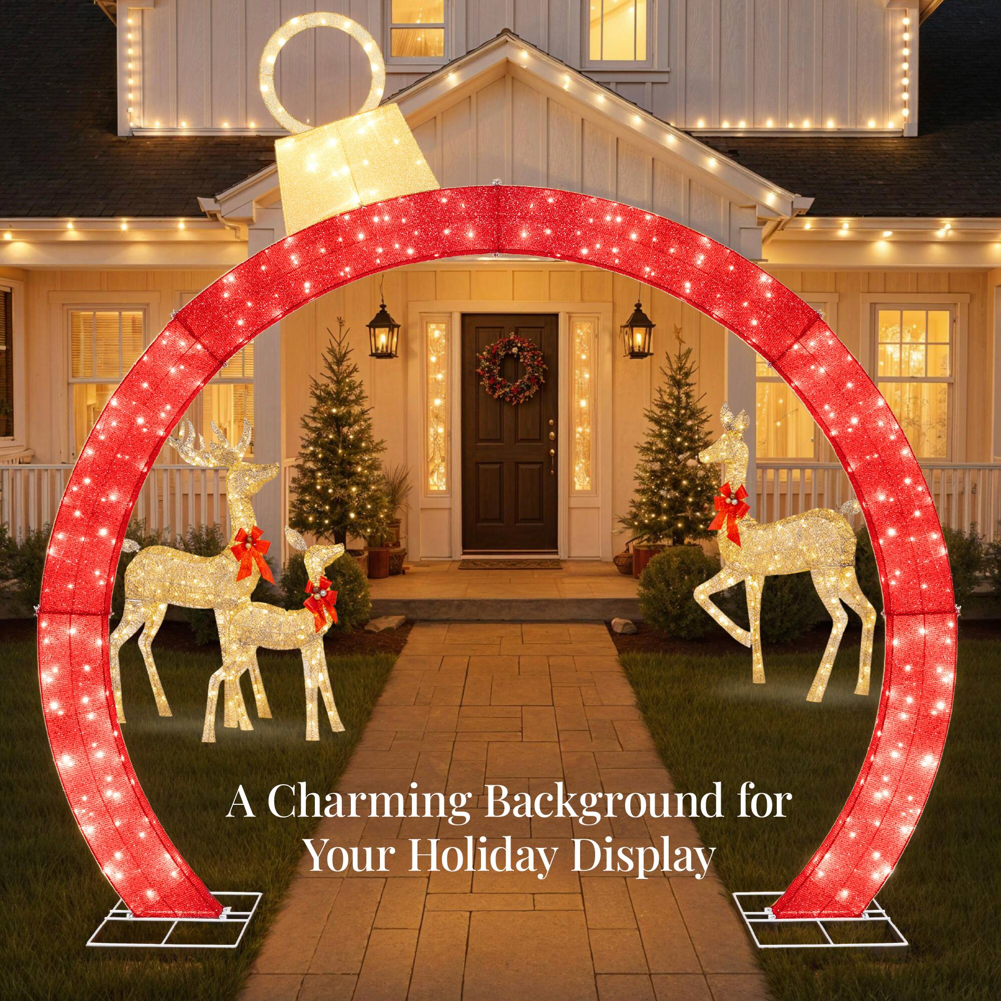 A Charming Background for Your Holiday Display