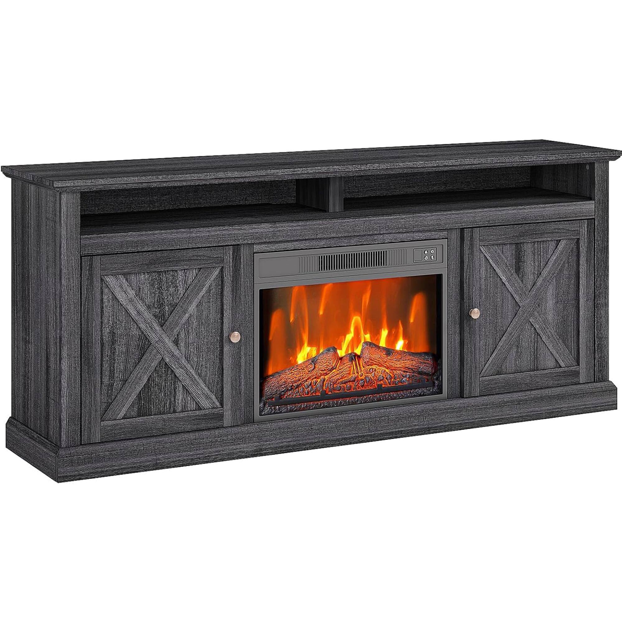 Front. Acekool - Electric Fireplace, Fireplace TV Stand for Television up to 67" Heater TV Stand.
