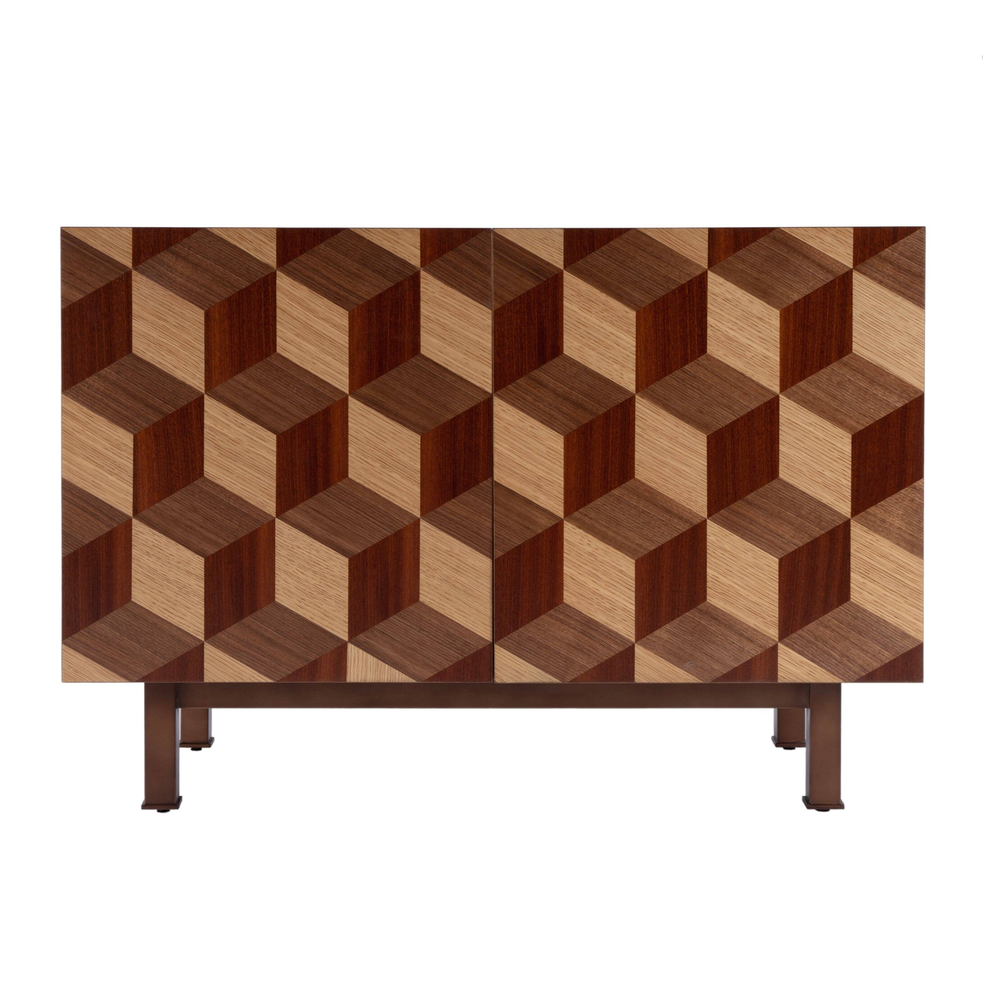 Alt View 1. Butler Specialty - Stefan 40 in. W Rectangular Wood 2 Door Modern Storage Cabinet - Brown.