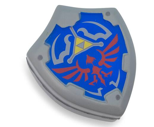 Front. Paladone - The Legend of Zelda Foam Stress Ball | Shield - Blue.