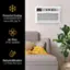 Powerful Cooling: 10,000/9,800 BTU Up to 550 Sq. Ft.
Air Flow: 3 Fan Speeds
Dehumidification: 1.2 Pints Per Hour