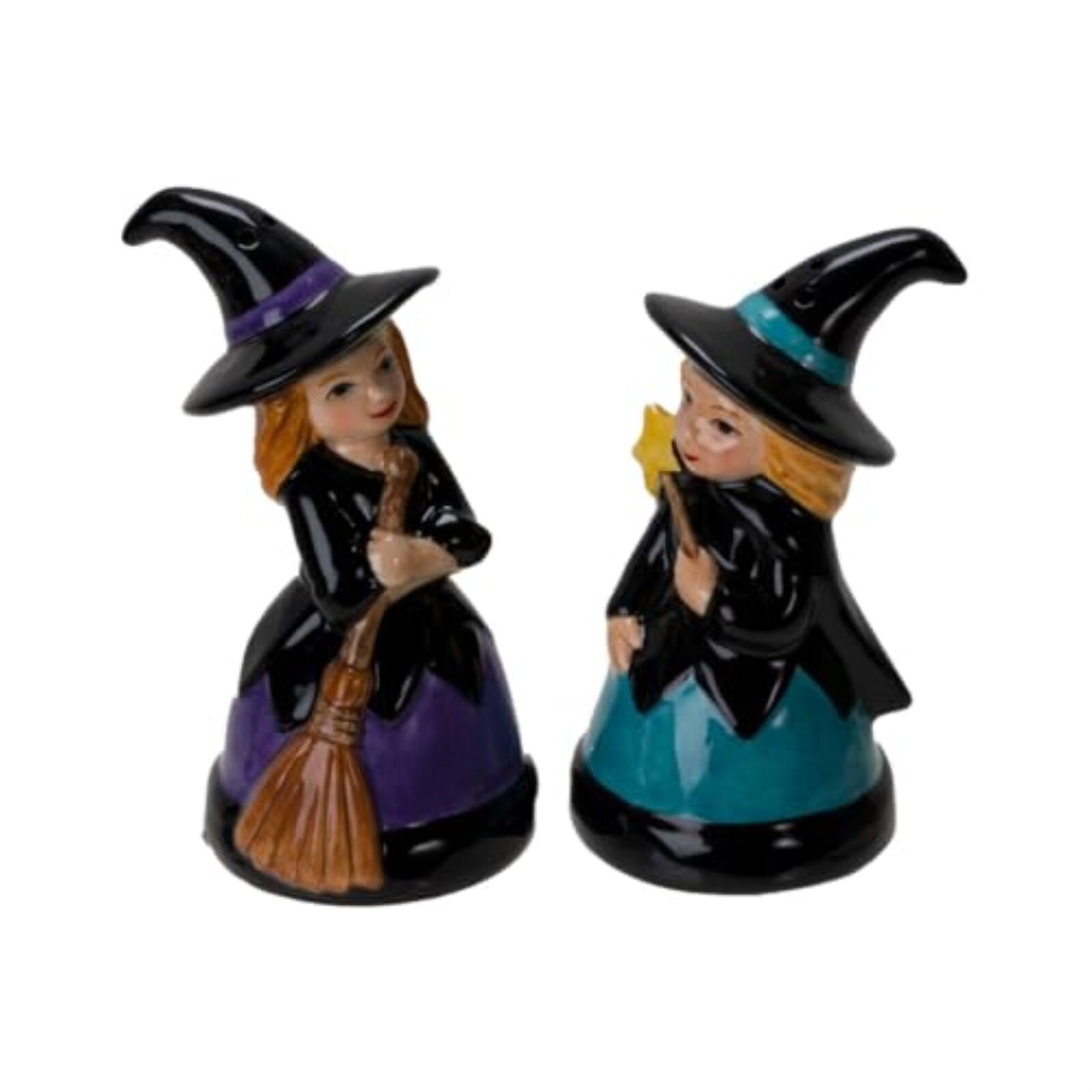 Alt View 2. Pacific Trading - Pacific Giftware Magical Hocus Pocus Witches Ceramic Magnetic Salt and Pepper Shakers - Multicolor.