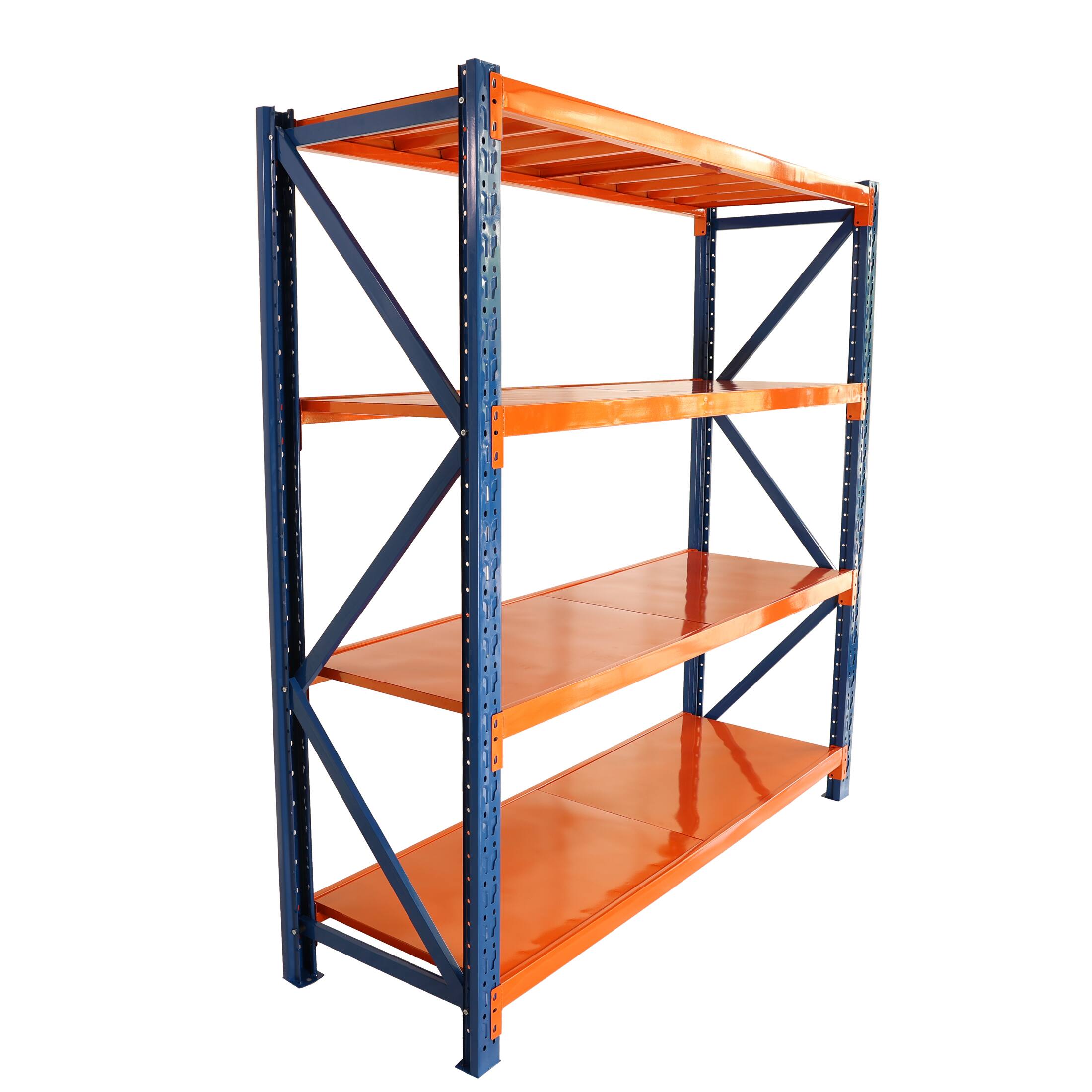 Front. Lirago - 4-Tier Metal Storage Shelves for Garage Utility Storage Shelves ( 78.74-in H x 78.66-in W x 23.82-in D ) - Blue.