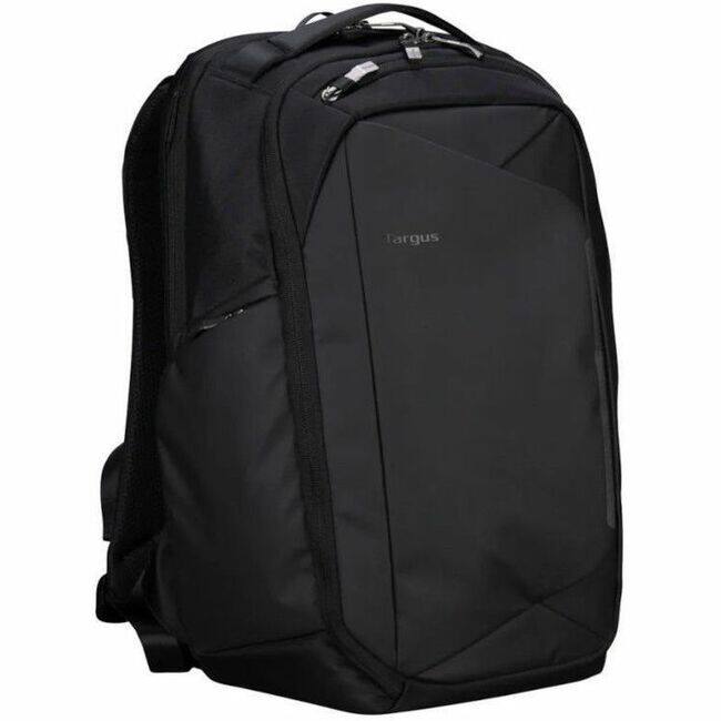 Front. Targus - Targus® 16" Pro-Tek® Tech Backpack - Scratch Resistant, Water Resistant - Shoulder Strap, Trolley Strap, Handle - Black.