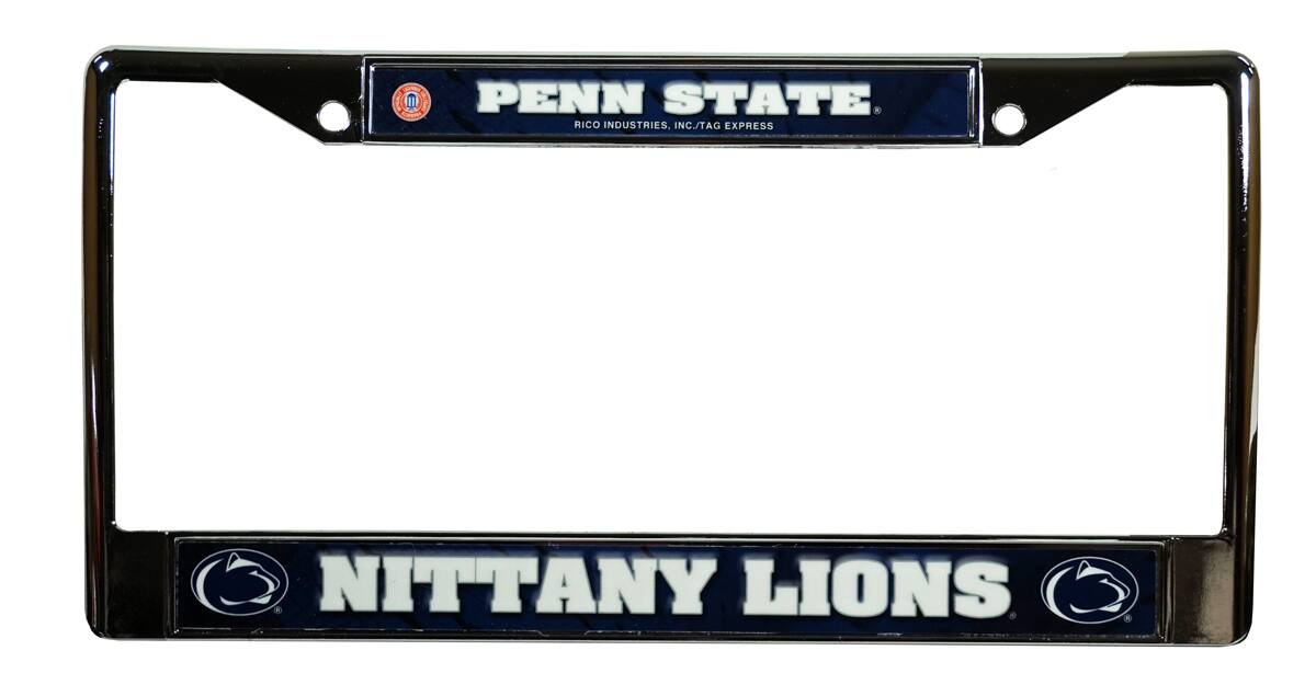 Rico Industries - Penn State Nittany Lions Chrome Metal License Plate Frame - Multi