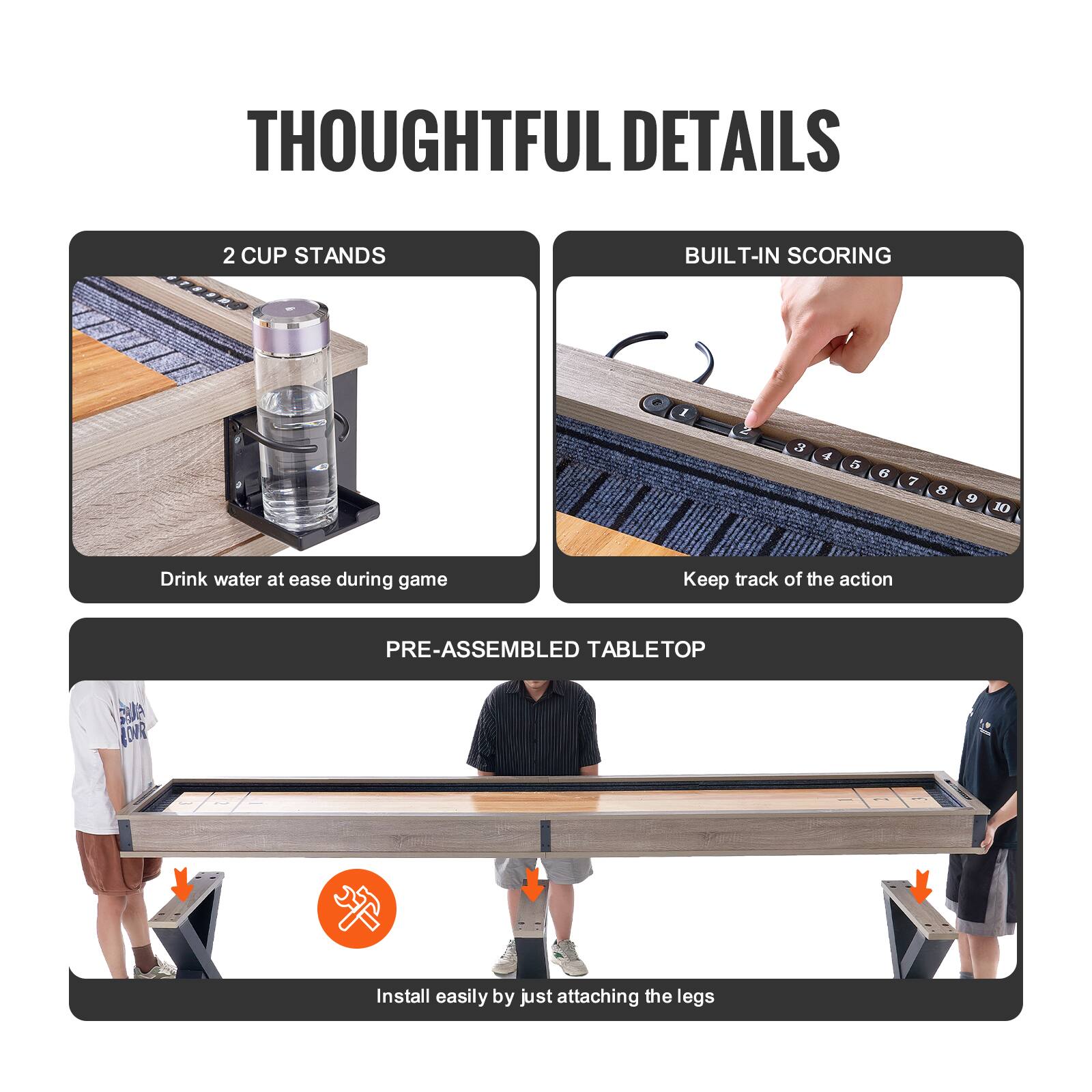 VEVOR Shuffleboard Table, 11.5 ft Shuffleboard for Family