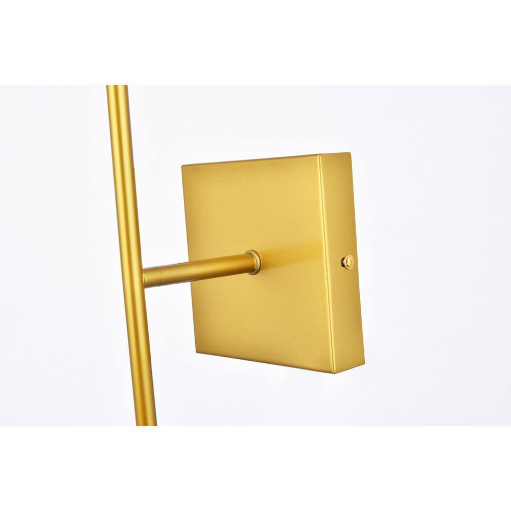 Back. Living District - Neri 1 light brass and clear glass wall sconce - Brass And Clear.