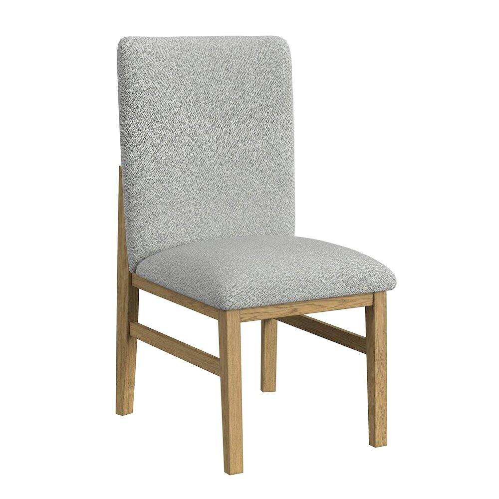 Alt View 1. Picket House Furnishings - Canal Square Back Dining Side Chair with Grey Fabric in Natural - Tural.
