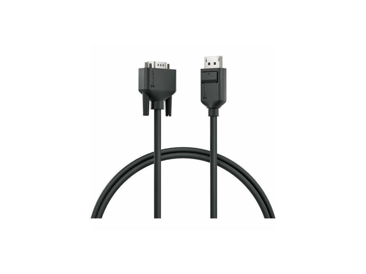 Alt View 3. Alogic - Alogic Display Port to VGA Cable Elements Series Male to Male 1m EL2DPVGA01 - Dark Gray.