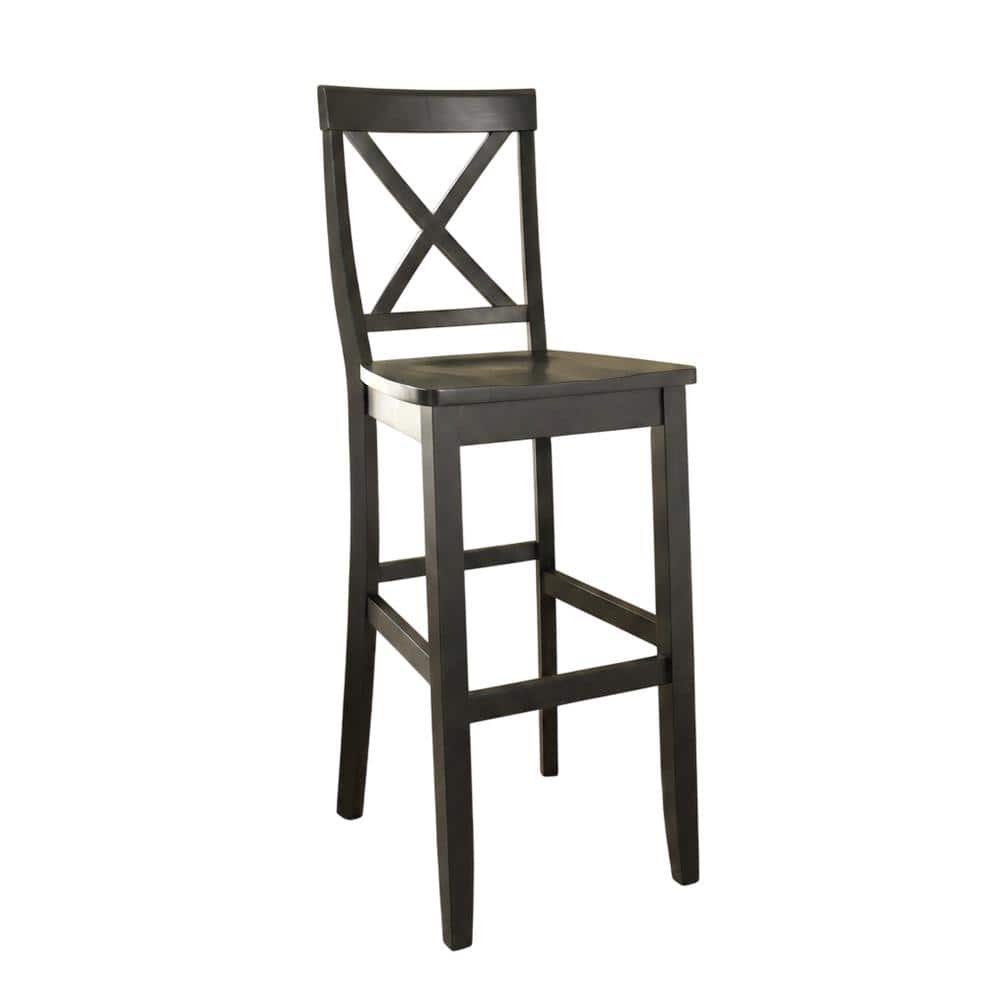 Crosley Furniture - X-Back 2-Piece Bar Stool Set - 2 Stools - Black