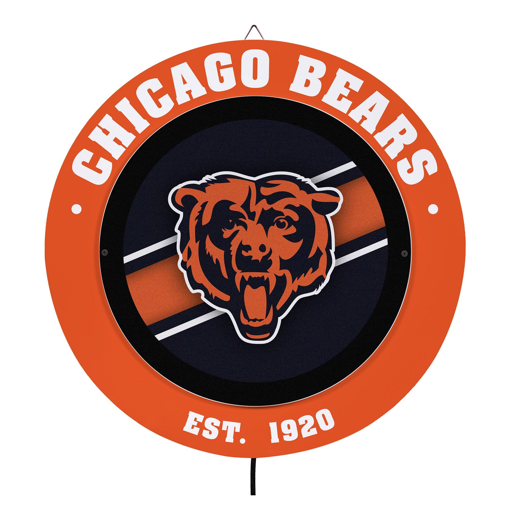 Chicago Bears 15" LED Round Metal Lit Wall Sign