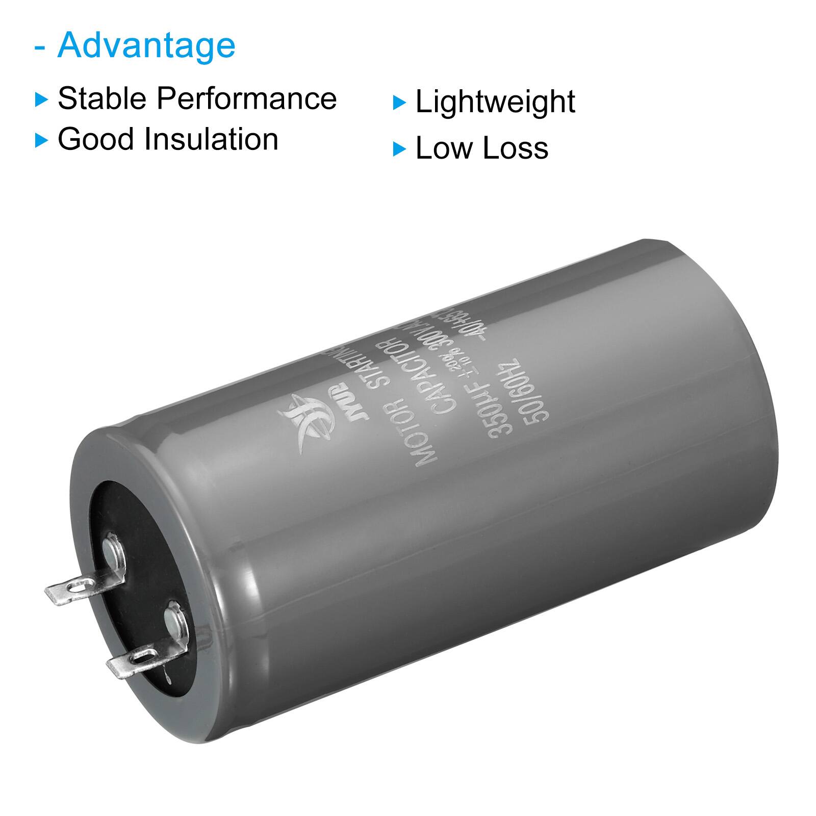 - Advantage
  - Stable Performance
  - Good Insulation
  - Lightweight
  - Low Loss

300WAC -40/+650 STARTING CAPACITOR 0% 50/60Hz JYUP MOTOR 350MF