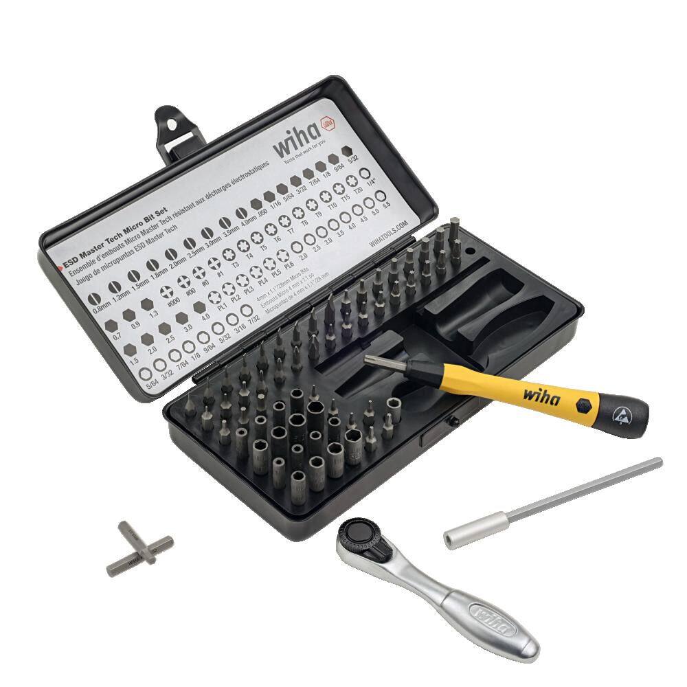 wiha ESD Master Tech Micro Bit Set 530 electrostatiques V 1 7/M4 1E dcharges 3/12 T2 IE S TYS résistant 1/16 T1 5.5 Set 050 TH 5.8 Bit Tech A.imm TE 4S Miero Master Tech LE Tech Master 3.5mm 1 35 WIHATOOLS.COM Micro 3.0mm 7 1 Master d'embouts ESD 2.5mm TS 25 d micropuntas T4 2.0 ESD Ensemble 2.0mm ET PLA de 1.5mm #1 PLS Bis Juego Micom 11 25 O 1.5mm 10 PLA 228mm ed 800 PL3 11 MOs 1.2mm 9000 PL2 ohoL Embouts i 0.imm 1.3 PLI Microountas 4S 2/32 0.9 3/16 0.7 2.5 5/32 2.0 964