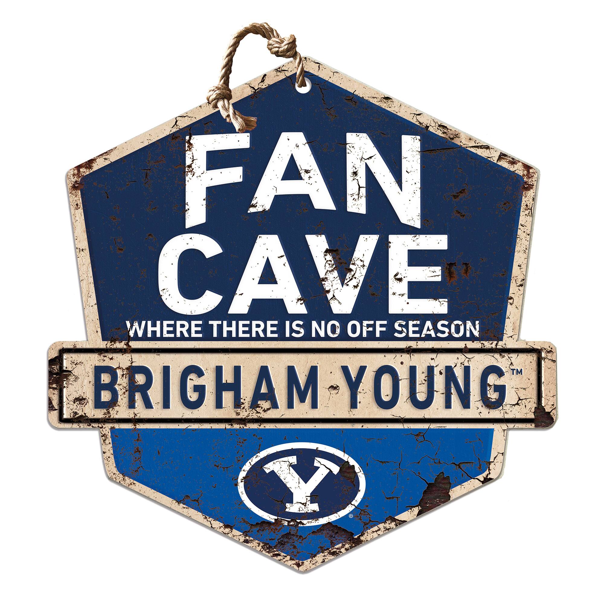BYU Cougars 20'' x 20'' Fan Cave Badge Sign