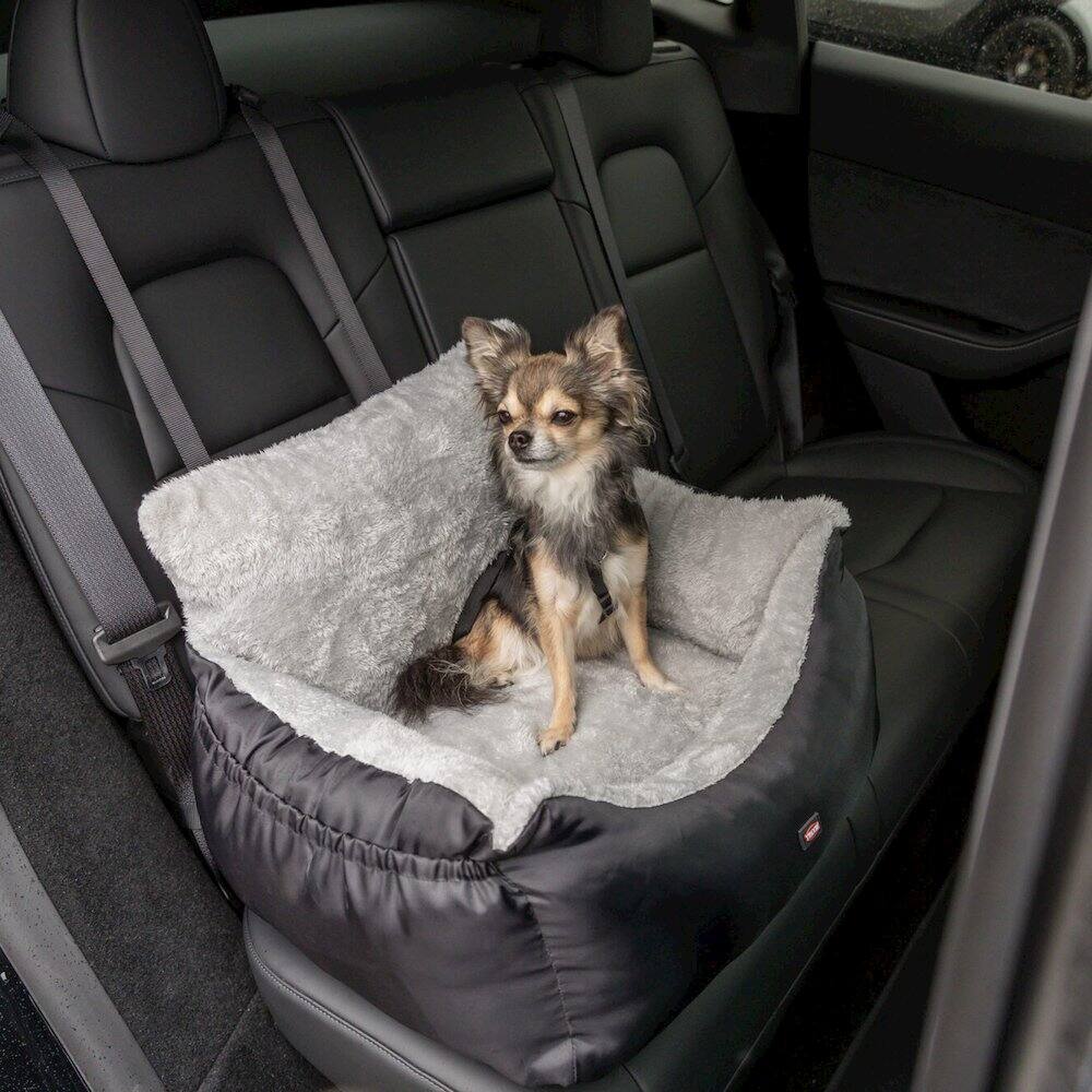 Angle. TRIXIE - Convertible Lite Pet Car Seat, Dog Booster Seat, Travel Pet Bed - Black.