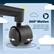 The versatile, 360° motion casters allow you to easily glide across most carpeted surfaces.