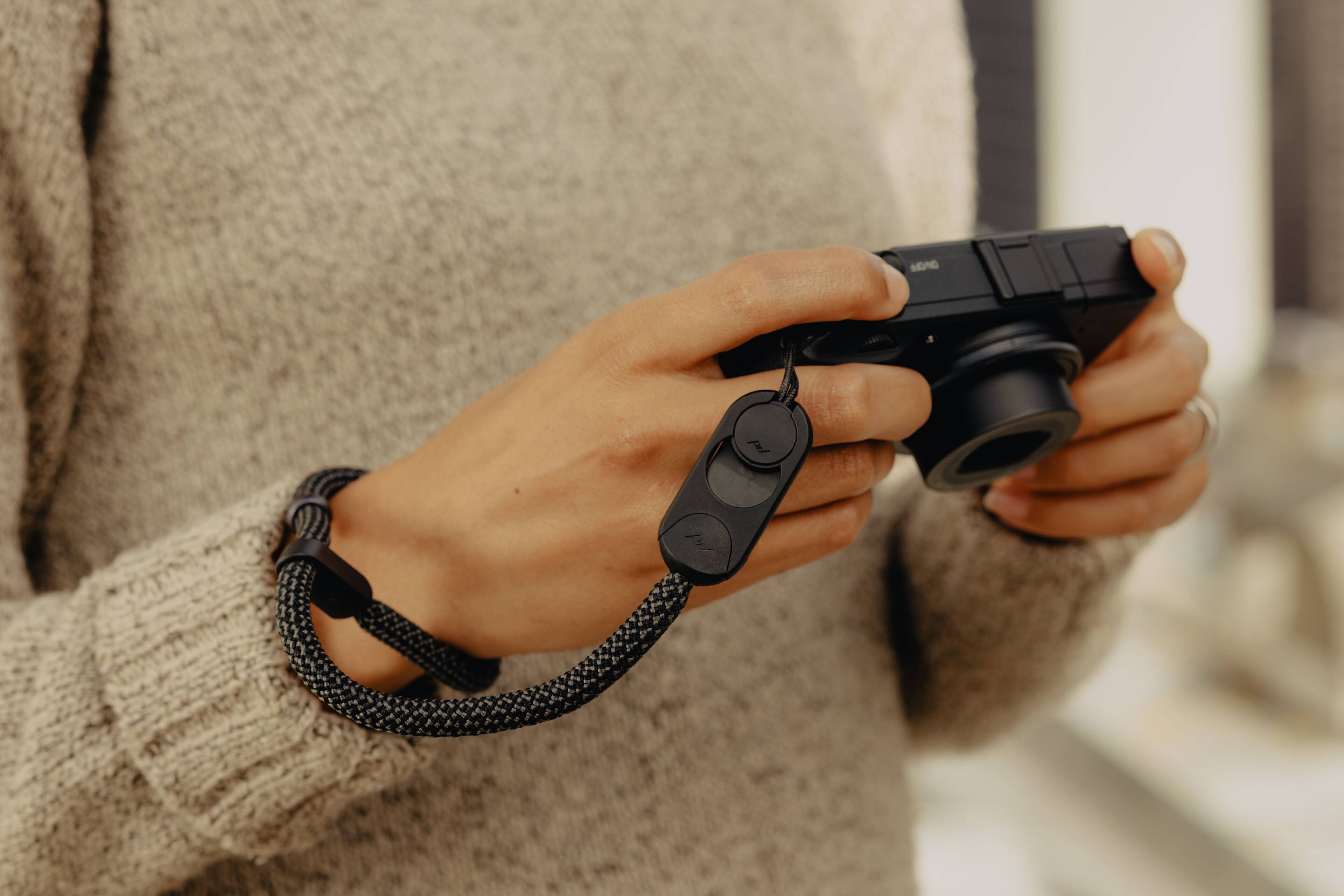 Alt View 2. Peak Design - Cuff Rope Camera Wrist Strap - Black.