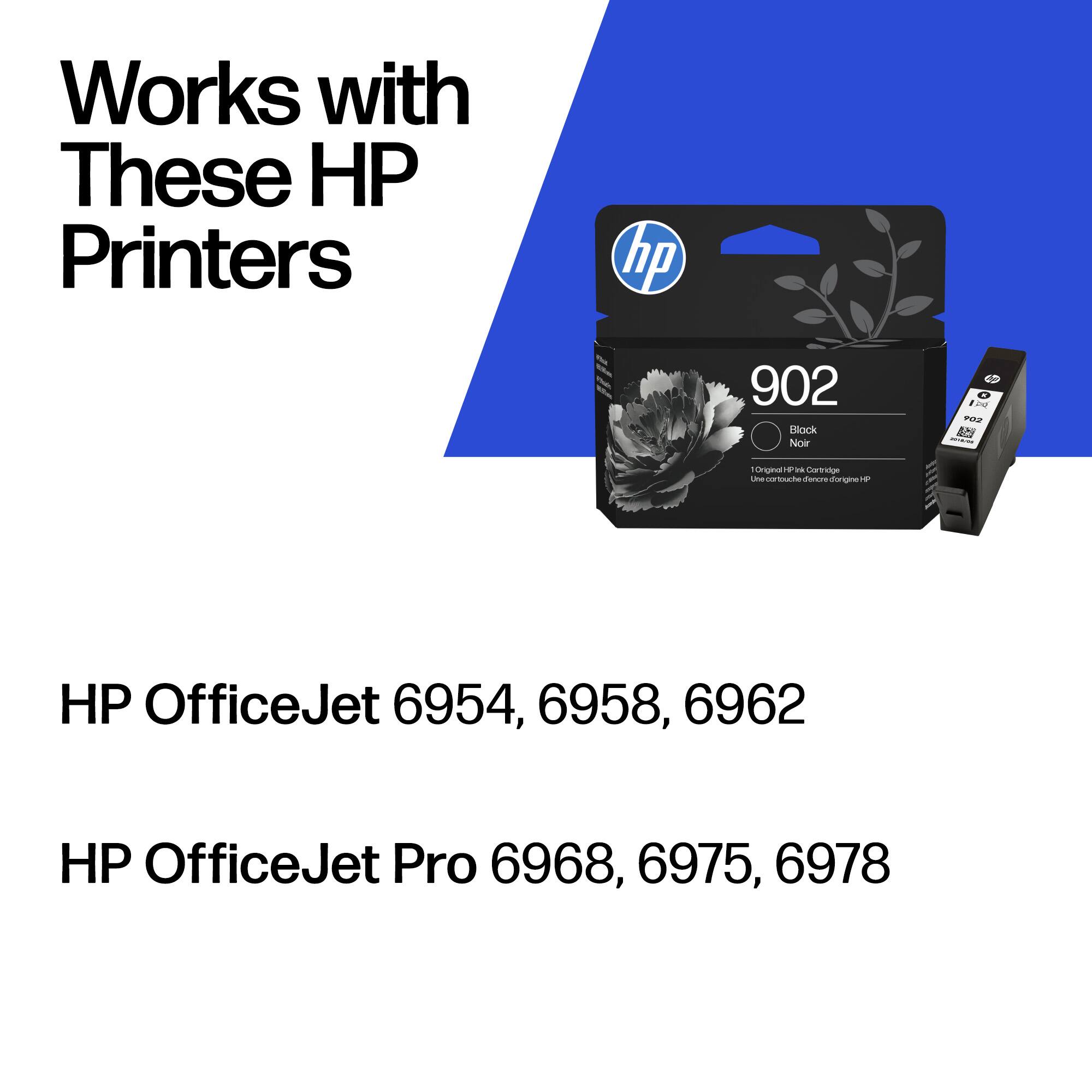 Works with These HP Printers

hp 902 Block Noir - T02

HP OfficeJet 6954, 6958, 6962

HP OfficeJet Pro 6968, 6975, 6978