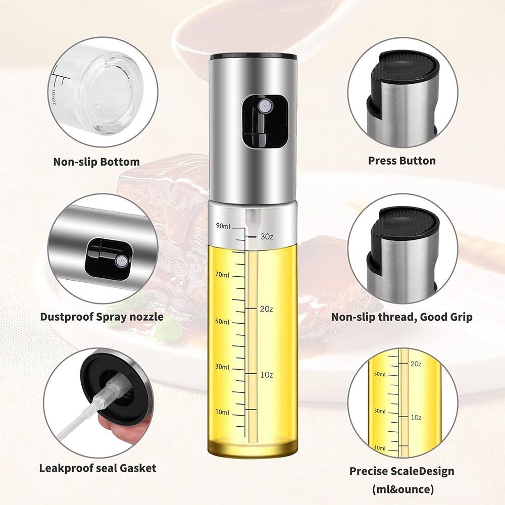 - Non-slip Bottom
- Press Button
- Dustproof Spray nozzle
- Non-slip thread, Good Grip
- Leakproof seal Gasket
- Precise Scale Design (ml & ounce)

- 10ml
- 30ml
- 50ml
- 70ml
- 90ml
- 10z
- 20z
- 30z