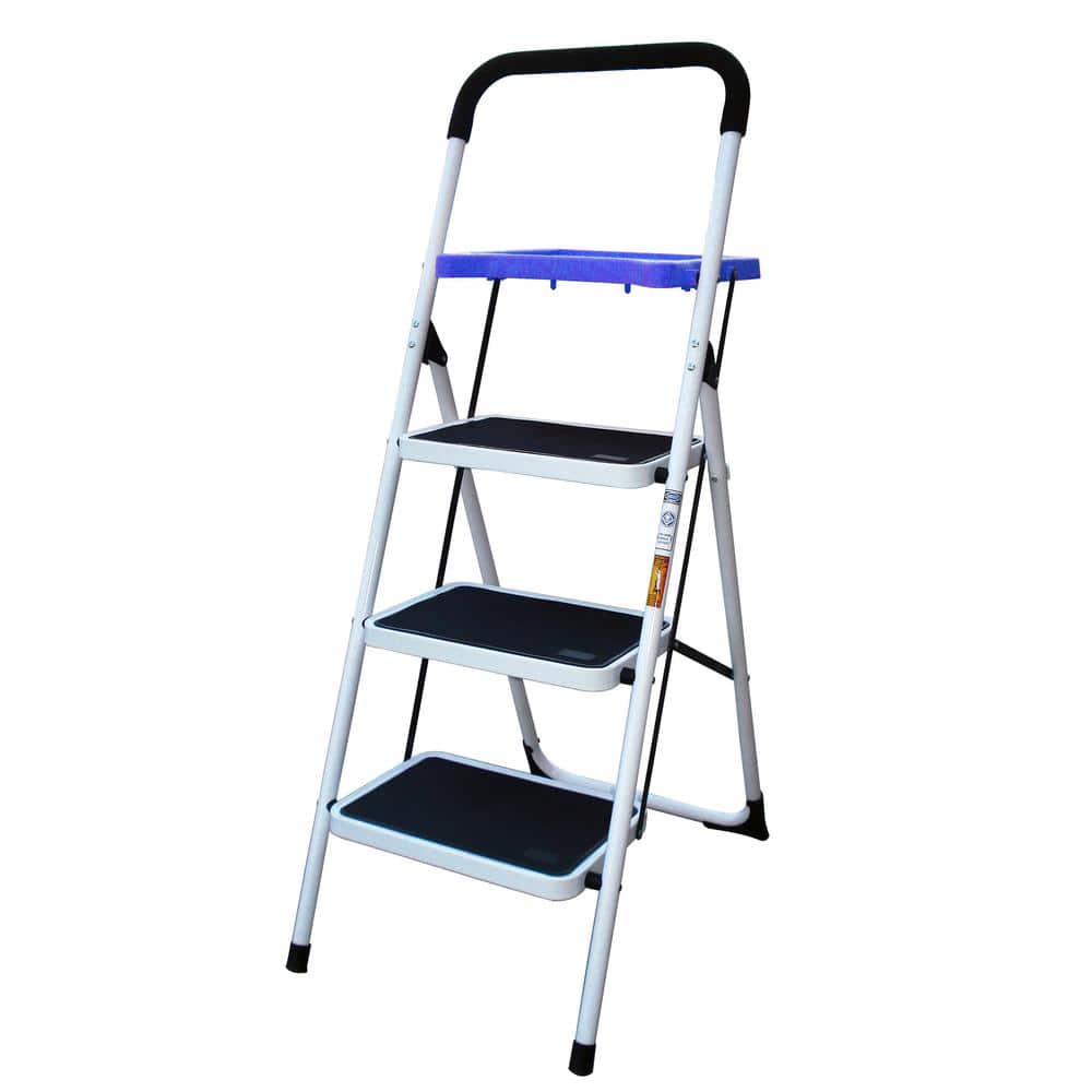 AmeriHome - Three Step Utility Stool With Utility Tray - White, Black price history on PriceWatchPro