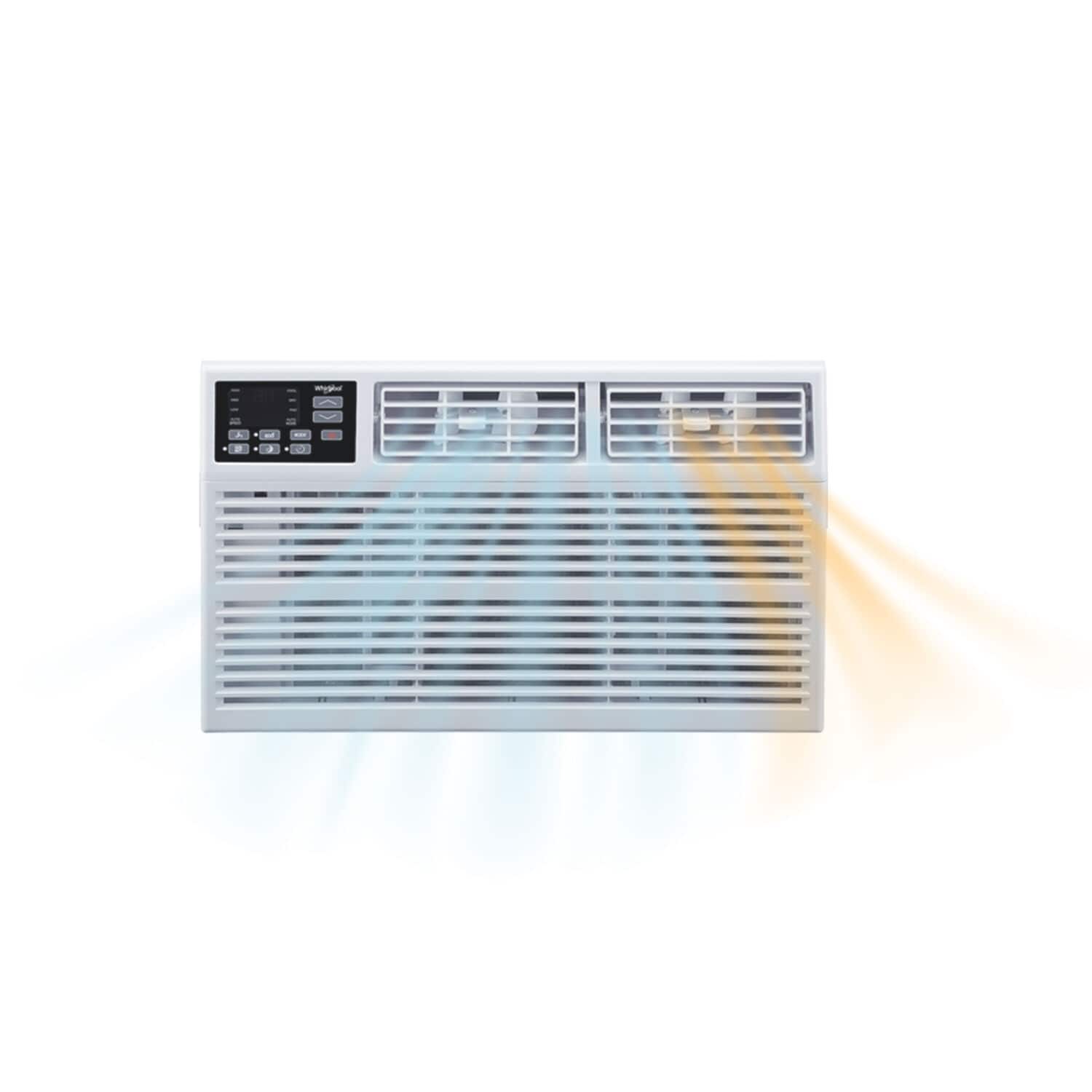 Whirlpool - 1,500 Sq. Ft. 23,200 BTU 230V Window Mounted Air Conditioner with Supplemental Heat - White - Front_Zoom