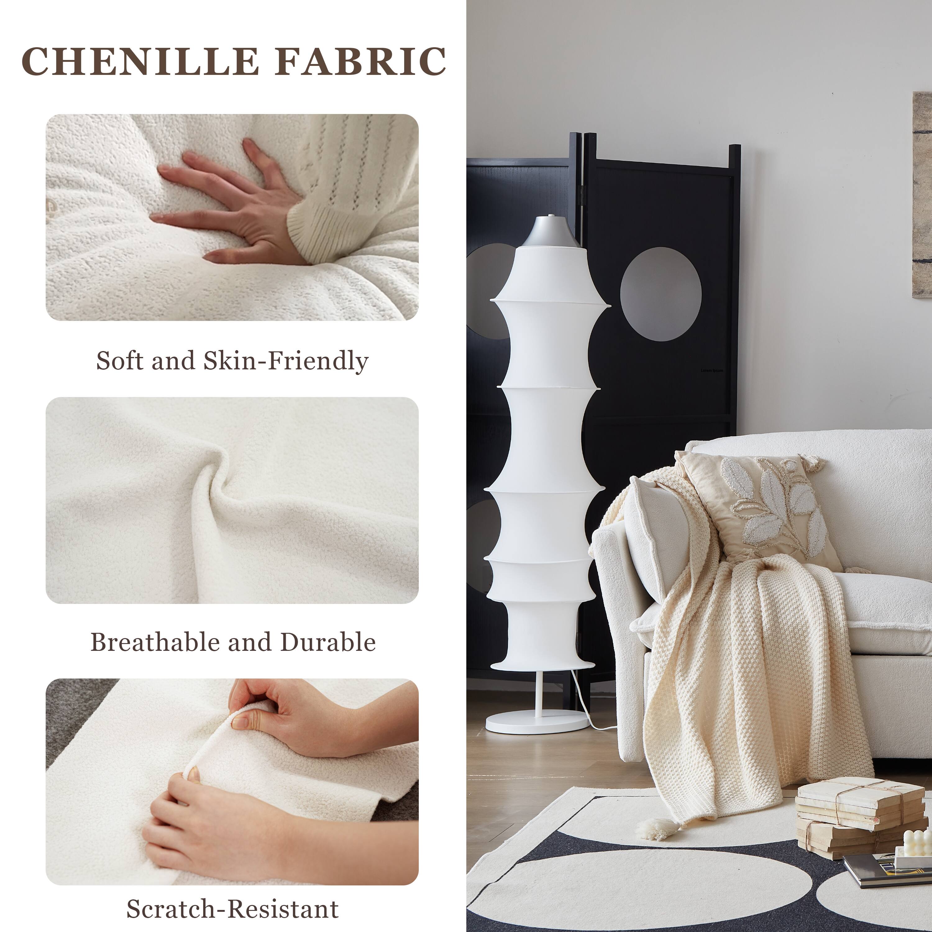 CHENILLE FABRIC

- Soft and Skin-Friendly
- Breathable and Durable
- Scratch-Resistant