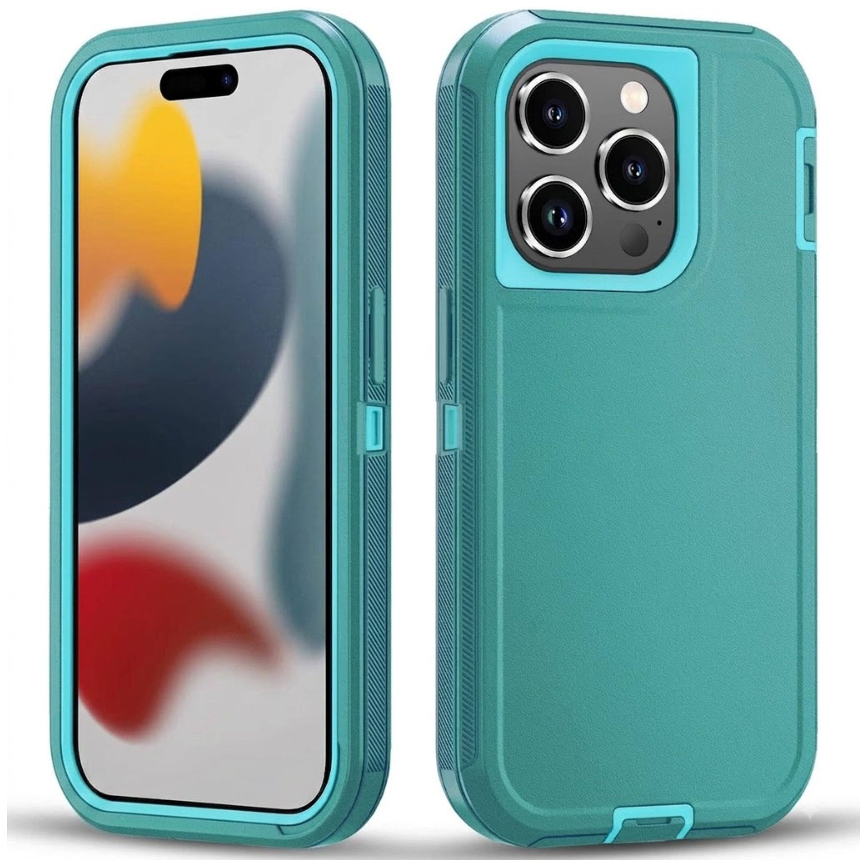 Front. Kitcheniva - Heavy Duty Shockproof Phone Cover For iPhone 14 Pro Teal - Teal.