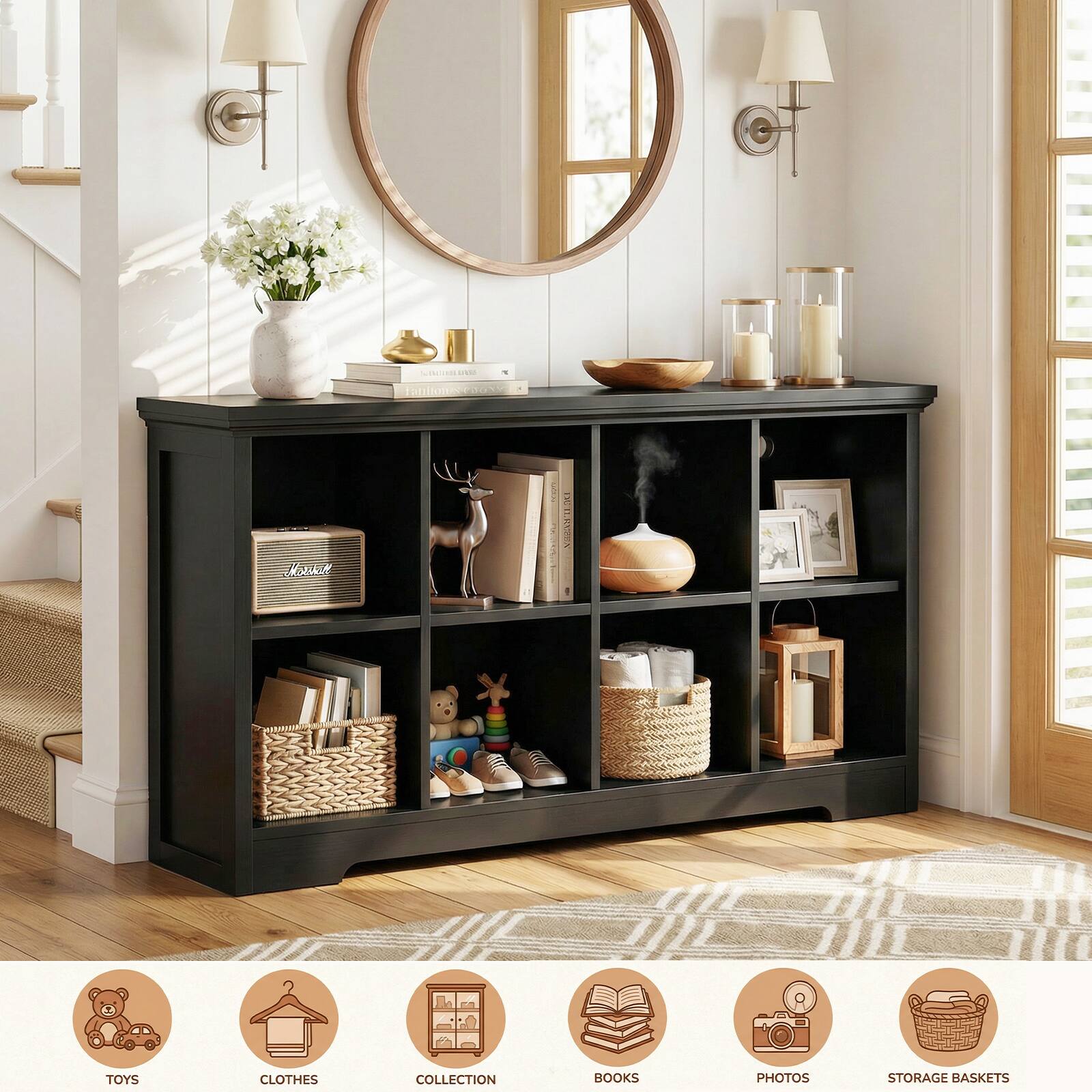 TOYS  
CLOTHES  
COLLECTION  
BOOKS  
PHOTOS  
STORAGE BASKETS