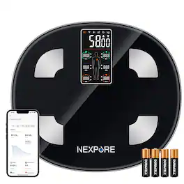NEXPURE - Smart Body Weight Scale Digital Bluetooth BMI Body Fat Muscle Mass Analyzer 400lb Capacity
