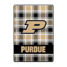 Pegasus - Purdue Boilermakers 66" x 95" Oversized Plaid FAN-mily Ultra Cozy Blanket - Multicolor