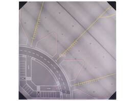 Airport Apron/Tower Cardboard Ground Plates for 1/200 Scale Models by Herpa - Gray