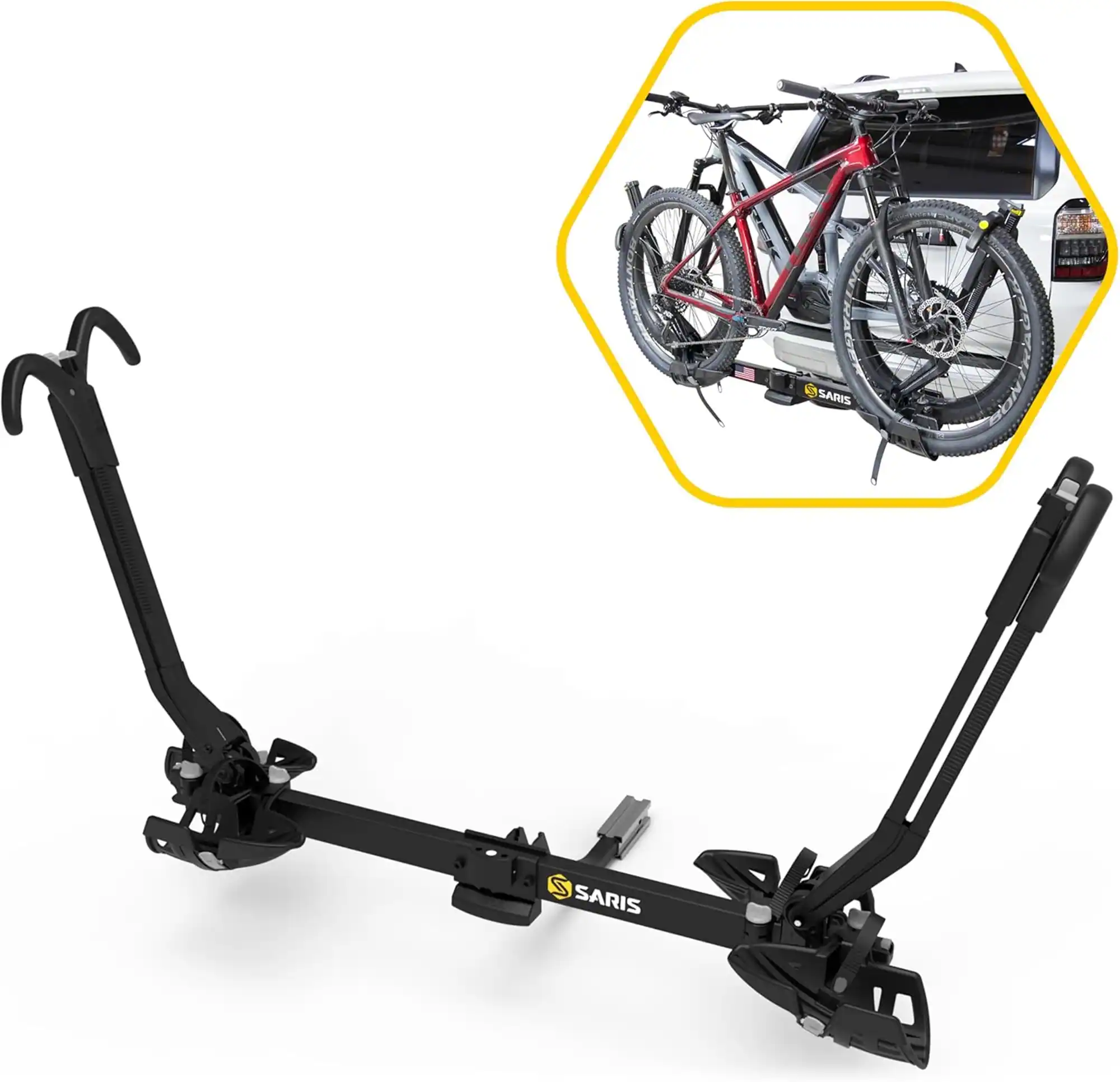 Saris - SuperClamp G3 Platform Hitch Bike Rack - Lightweight, Durable, Versatile, and Compact - Black