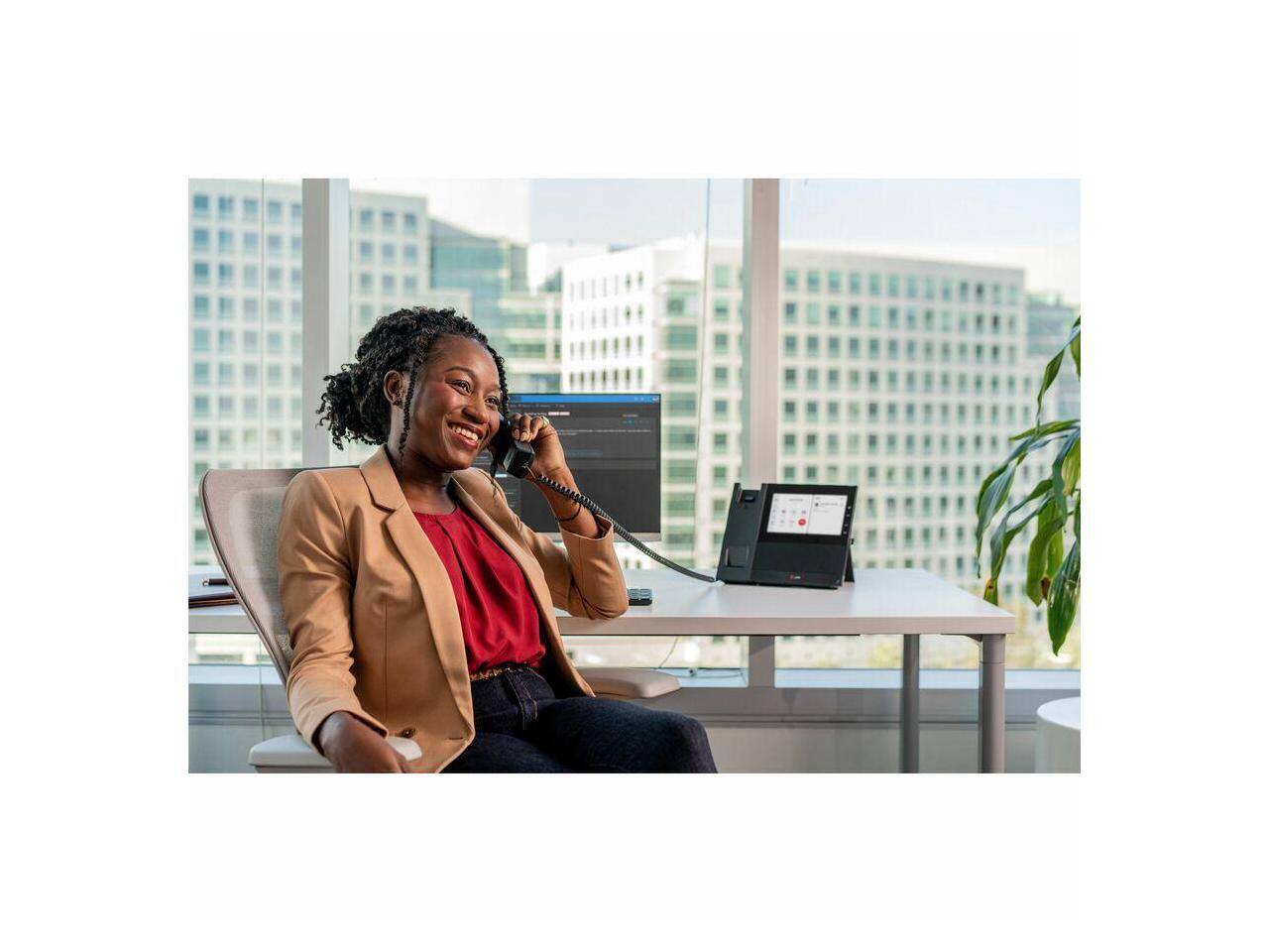 Alt View 5. Poly - Poly CCX 600 IP Phone Corded Corded/Cordless Wi-Fi Bluetooth Black 84C17AAABA - Black.