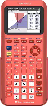 TI-84 Plus CE
NORMAL FLOAT AUTO REAL RADIAN MP
CALC INTERSECT
Y2=X-1
X | Y2
3.0435 | 2.0435
3.1522 | 2.1522
3.2609 | 2.2609
3.3696 | 2.3696
3.4783 | 2.4783
3.587 | 2.587
3.6957 | 2.6957
3.8043 | 2.8043
3.913 | 2.913
4.0217 | 3.0217
Intersection
X=3
Y=2
stat plot f1 tblset f2 format f3 calc f4 table f5 graph quit ins
2nd mode A-lock link alpha X,T,θ,n test A angle B math apps del list stat draw C prgm K distr vars clear matrix D sin-1 E cos-1 F tan-1 G H x-1