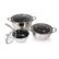 Front. Wolfgang Puck - Wolfgang Puck 6-Piece Stainless Steel Pots and Pan Set; Scratch-Resistant Non-Stick Cookware - Stainless Steel.