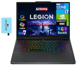Lenovo - Legion Laptop 15.1 WQXGA Display (Intel i7-14700HX, 64GB DDR5, Win 11 Pro) w/DKZ USB Port Expander - Eclipse Black